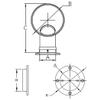 White Water 1360SK-W/6362S Marine 304 Stainless Steel and White Round Cowl Vent/Dorade Set, 4" Cowl Vent and 2 Hole Deck Plate view 2