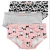 Carter's Little Girl's 3-Pack Stretch Cotton Panties (2-3T, Black Hearts(33309415)/Grey Heather/Pink Dogs) view 1