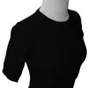 YEMAK Women's Knit Sweater Top  Half Sleeve Crewneck Basic Casual Classic Fit Lightweight Knitted Soft Pullover Tee MK3664-BLK-L view 2