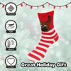 BambooMN Women's Fuzzy Christmas Socks - Warm Plush Holiday Gift - 3 Pairs - Asst G view 2