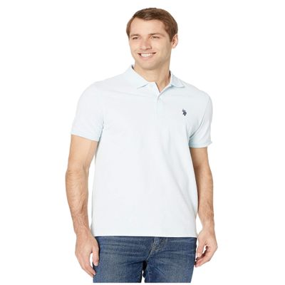 U.S. Polo Assn. Men's Classic Polo Shirt Shirt, Tahoe Blue Heather, L