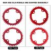 Dioche Narrow Wide Chainring, Single Chainring, 32/34/36/38 Carbon Steel Narrow Wide Chainring for BCD 104mm Speed Fat Mountain (38T-Red) view 2