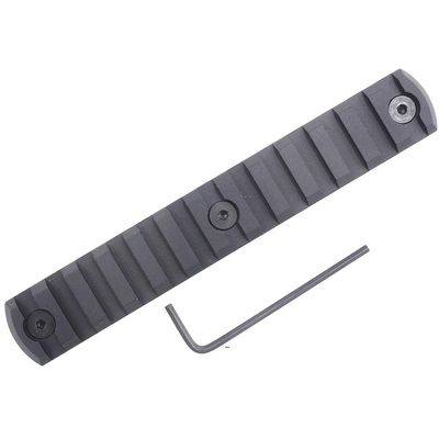 13 Slots Picatiny/Weaver Rail Section for KEYMOD Rail CNC Aluminum Black Anodized