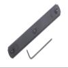13 Slots Picatiny/Weaver Rail Section for KEYMOD Rail CNC Aluminum Black Anodized view 4