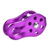 Single Swivel Rope Pulley, 20kN Heavy Duty Pulley for Rock Climbing, Tree Rappelling, Arborist Safety Gear Purple view 2