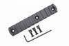 11 Slots Picatiny/Weaver Rail Section for KEYMOD Rail CNC Aluminum Black Anodized view 3