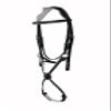 SIE EQUESTRIAN Designer Crown Figure 8 Fur Noseband Horse Leather Mexican Bridles White Padding (Havana, Full) view 1