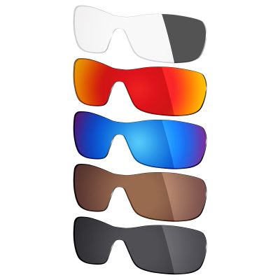 Mryok 5 Pair Polarized Replacement Lenses for Oakley Antix Sunglass - Stealth Black/Bronze Brown/Ice Blue/Fire Red/Adapt Grey Photochromic