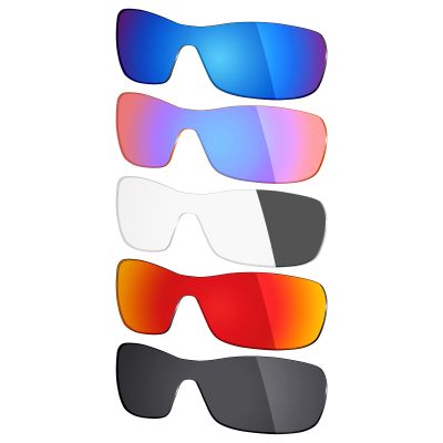 Mryok 5 Pair Polarized Replacement Lenses for Oakley Antix Sunglass - Stealth Black/Fire Red/Adapt Grey Photochromic/Cobalt Rose/Ice Blue