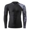 HUGE SPORTS Men's Splice UV Sun Protection UPF 50+ Skins Rash Guard Long Sleeves (Piracy, 2XL) view 2