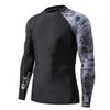 HUGE SPORTS Men's Splice UV Sun Protection UPF 50+ Skins Rash Guard Long Sleeves (Piracy, 3XL) view 1