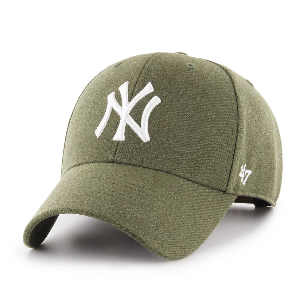 '47 MLB Caps Adjustable Velcro Baseball Cap Curved Peak Team Logo, New York Yankees #36712, One Size