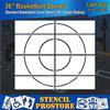 Athletic Marking Stencils - 36 inch Basketball Court Stencil Set - 36" and 72" Repeating Pieces - (2 Piece) - 1/16" (63 mil) - Light-Duty view 2