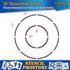 Athletic Marking Stencils - 36 inch Basketball Court Stencil Set - 36" and 72" Repeating Pieces - (2 Piece) - 1/16" (63 mil) - Light-Duty view 3