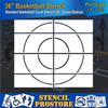 Athletic Marking Stencils - 36 inch Basketball Court Stencil Set - 36" and 72" Repeating Pieces - (2 Piece) - 1/8" (128 mil) - Pro-Grade view 2