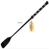 Jump Bat 18 Inch Riding Crop Horse and Rhinestone Decorated Handle (Black) view 3