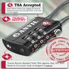 ANVIL TSA Locks for Luggage  TSA Approved Cable Travel Lock with Zinc Alloy Body, 3-Digit Combination Lock for Suitcases, Backpacks, Gun Cases, Zippers (Black 1 Pack) view 2
