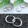 316L Surgical Stainless Steel Huggie Hoop Earrings 10mm Silver Hypoallergenic Earrings Hoop Cartilage Helix Lobes Hinged Sleeper Earrings For Men Women(C02:10mm Silver(THK 2.0mm)) view 4