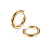 316L Surgical Stainless Steel Huggie Hoop Earrings 12mm Gold Hypoallergenic Earrings Hoop Cartilage Helix Lobes Hinged Sleeper Earrings For Men Women(E01:12mm Gold(THK 2.0mm)) view 1