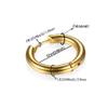 316L Surgical Stainless Steel Huggie Hoop Earrings 12mm Gold Hypoallergenic Earrings Hoop Cartilage Helix Lobes Hinged Sleeper Earrings For Men Women(E01:12mm Gold(THK 2.0mm)) view 2