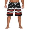 unitop Men's Board Shorts Swim Trunk Surfing Beach Board Shorts Black&Red-28 view 1