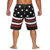unitop Men's Board Shorts Swim Trunk Surfing Beach Board Shorts Black&Red-28 view 3