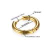 316L Surgical Stainless Steel Huggie Hoop Earrings 10mm Gold Hypoallergenic Earrings Hoop Cartilage Helix Lobes Hinged Sleeper Earrings For Men Women (C01:10mm Gold(THK 2.0mm)) view 2