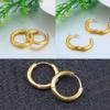316L Surgical Stainless Steel Huggie Hoop Earrings 10mm Gold Hypoallergenic Earrings Hoop Cartilage Helix Lobes Hinged Sleeper Earrings For Men Women (C01:10mm Gold(THK 2.0mm)) view 3