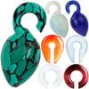 00g gauges Plugs Tunnels Double Flare Silicone Screw Steel Stretching kit Black Men Set 00 Gauge 10mm view 1