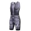 JPOJPO Cycling Jersey Mens Sleeveless Skinsuit Triathlon Swimsuit/Front Zip/Back Pocket Black Muscle XL view 1
