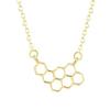 Stan-Deed Honeycomb Necklace Hexagon Geometric Pendant Beehive Jewelry Fashion Gift for Women (Gold) view 1