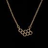 Stan-Deed Honeycomb Necklace Hexagon Geometric Pendant Beehive Jewelry Fashion Gift for Women (Gold) view 2