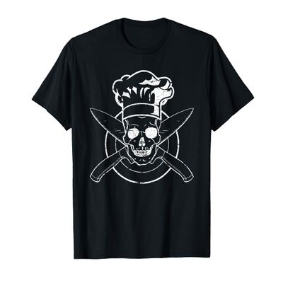 Chef Shirt Skull Chef's Hat Cooking BBQ Grilling Tee Gift T-Shirt