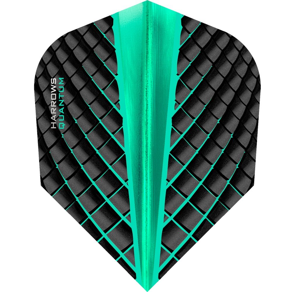 Harrows Quantum Dart Flights - 100 Micron - Standard - 3D Effect - 1 Set (3) (Jade)