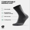 DANISH ENDURANCE Merino Wool Socks Mens, Moisture Wicking Dress Socks, Thermal, Breathable, Mens & Womens Socks, 3 or 5 Pack, Grey, Large view 2