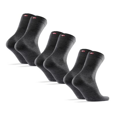 DANISH ENDURANCE Merino Wool Socks Mens, Moisture Wicking Dress Socks, Thermal, Breathable, Mens & Womens Socks, 3 or 5 Pack, Grey, Medium