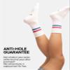 DANISH ENDURANCE Athletic Tennis Socks for Women & Men, Crew Length, 3 or 6-Packs, White, Medium view 4