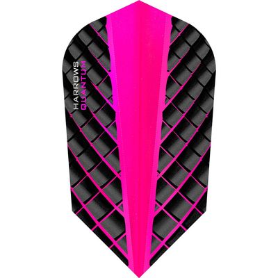 Harrows Quantum Dart Flights - 100 Micron - Slim - 3D Effect - 1 Set (3) (Pink)
