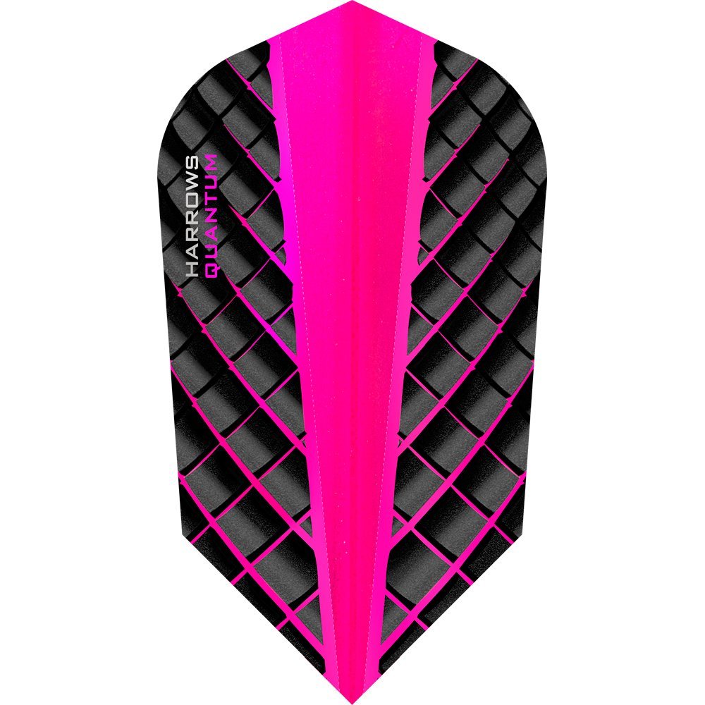 Harrows Quantum Dart Flights - 100 Micron - Slim - 3D Effect - 1 Set (3) (Pink)