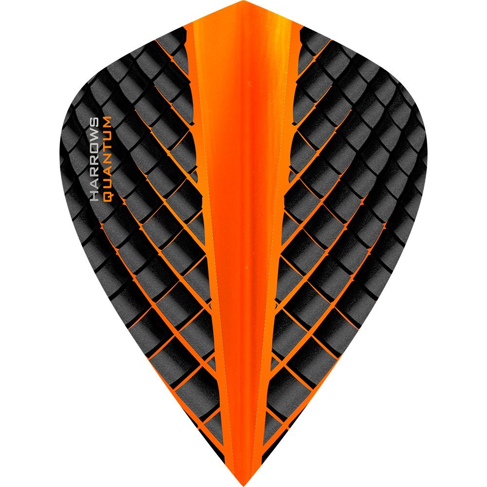 Harrows Quantum Dart Flights - 100 Micron - Kite - 3D Effect - 1 Set (3) (Orange)