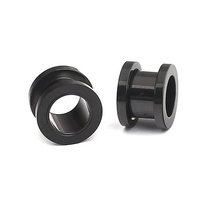 Ear Plugs Black Anodized Ear Tunnels Screw Design Surgical Steel Set (10g (2.4 mm))