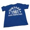 1986 Birthday Shirt for Men - Vintage Since 1986 Aged Perfection - Distressed - 40th Birthday Gift - F/Dk. Heather-4X view 3