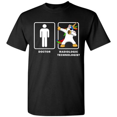 Radiologic Technologist VS Doctor Dabbing Unicorn T-Shirt Black