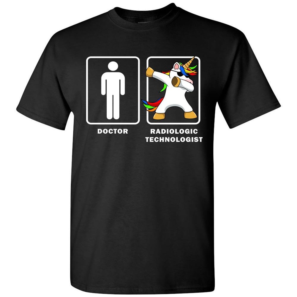 Radiologic Technologist VS Doctor Dabbing Unicorn T-Shirt Black