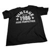 1986 Birthday Shirt for Men - Vintage Since 1986 Aged Perfection - Distressed - 40th Birthday Gift - F/Forest-4X view 4