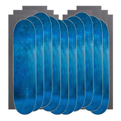 Cal 7 Blank Maple Skateboard Decks with Grip Tape (Bundle of 10) (Blue, 8.25")