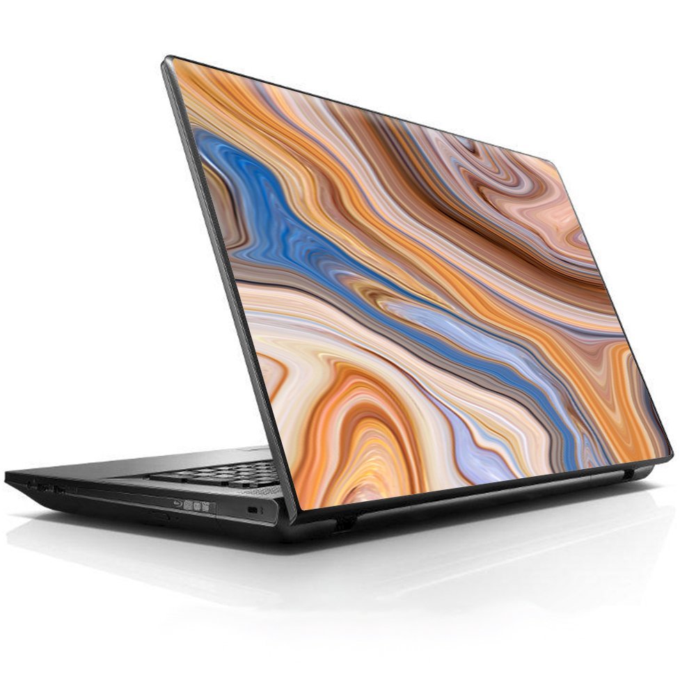 15 15.6 inch Laptop Notebook Skin Vinyl Sticker Cover Decal Fits 13.3" 14" 15.6" 16" HP Lenovo Apple Mac Dell Compaq Asus Acer Brown Blue Marble Glass