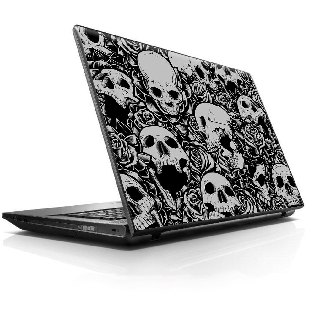 15 15.6 inch Laptop Notebook Skin Vinyl Sticker Cover Decal Fits 13.3" 14" 15.6" 16" HP Lenovo Apple Mac Dell Compaq Asus Acer Skulls n Roses Black White Screaming