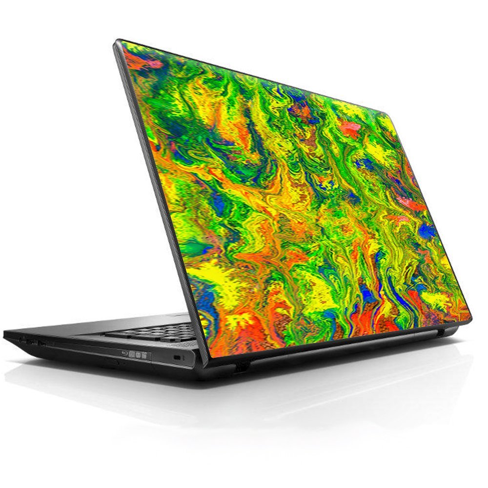 15 15.6 inch Laptop Notebook Skin Vinyl Sticker Cover Decal Fits 13.3" 14" 15.6" 16" HP Lenovo Apple Mac Dell Compaq Asus Acer Green Trippy Color Mix Psychedelic