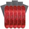 Cal 7 Blank Maple Skateboard Decks with Grip Tape (Bundle of 5) (Red, 7.75") view 1